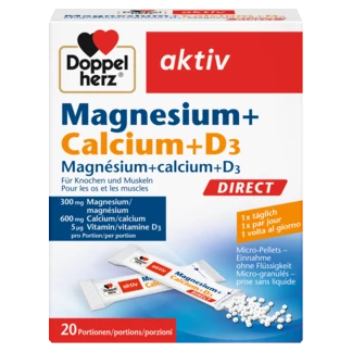 Doppelherz aktiv Magnesio + Calcio + D3 Vista frontale