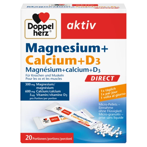 Doppelherz aktiv Magnesio + Calcio + D3 Vista frontale