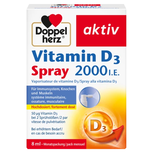Doppelherz aktiv Spray alla vitamina D3 Vista frontale