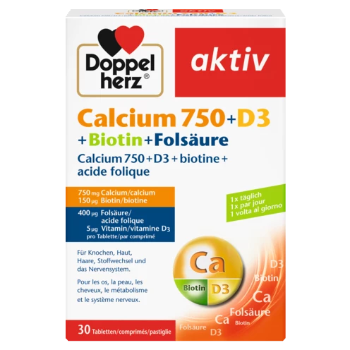 Doppelherz aktiv Calcio 750 + D3 Vista frontale
